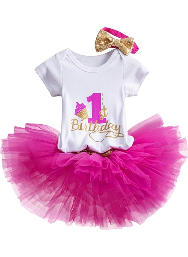 XiuWoo Princess Party Dress With Headband 80cm - Image 1