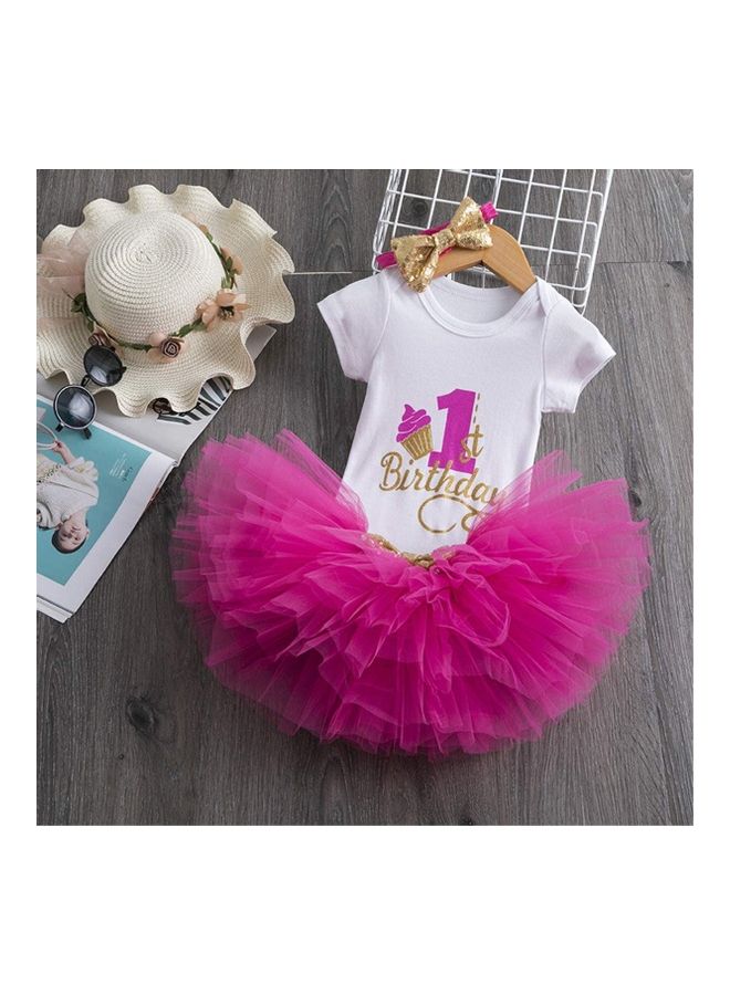XiuWoo Princess Party Dress With Headband 80cm - Image 2
