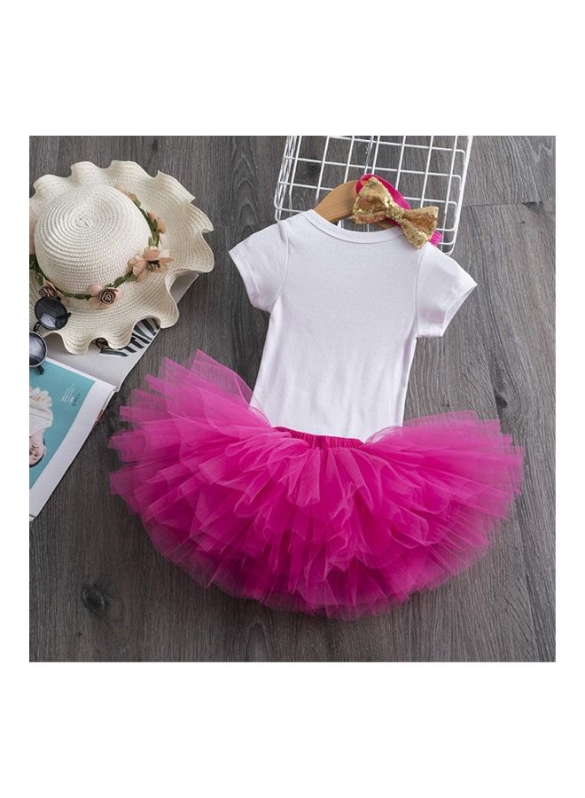 XiuWoo Princess Party Dress With Headband 80cm - Image 3