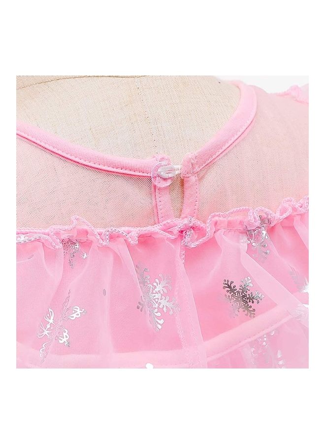 XiuWoo Princess Party Costume with Jewellery Accessories 120cm - Image 5