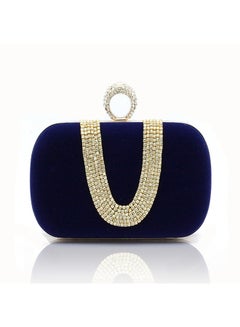 TOEON Stylish Fashion Banquet Bag Blue/Gold  - Image 1