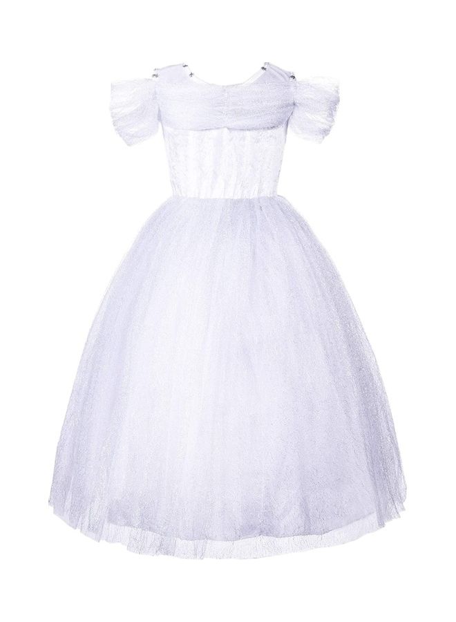 XiuWoo Princess Dress for Girl with Jewellery Set 100cm - Image 3