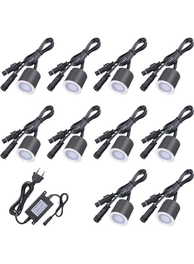 طقم مصابيح LED مضادة للماء بمعيار IP67 وبجهد منخفض مكون من عشر قطع أبيض دافئ - Image 2