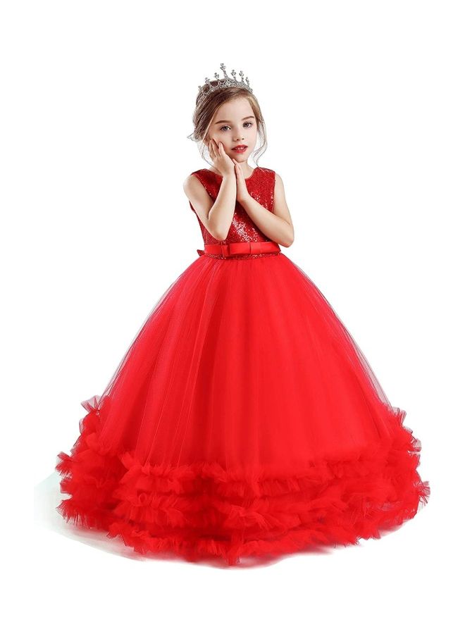 XiuWoo Princess Party Dress With Tiara 110cm - Image 4