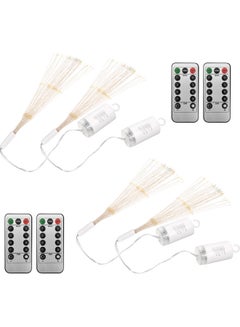 4-Piece LED Firework Light With Remote Control Multicolour