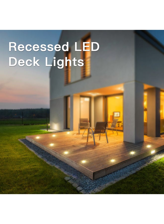 طقم مصابيح LED مضادة للماء، بمعيار IP67 وبجهد منخفض مكون من 10 قطع أبيض - Image 4