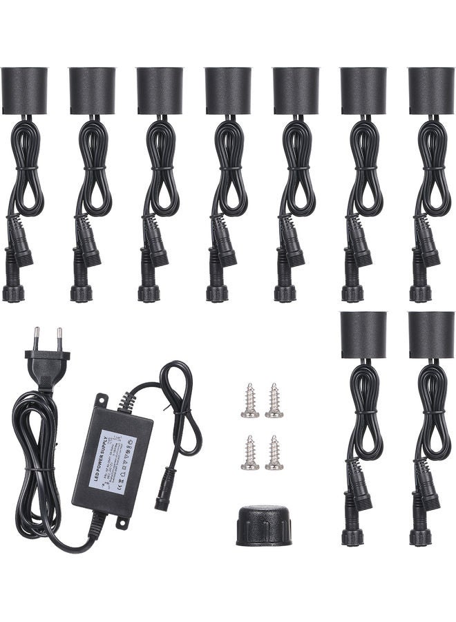 طقم مصابيح LED مضادة للماء، بمعيار IP67 وبجهد منخفض مكون من 10 قطع أبيض - Image 5