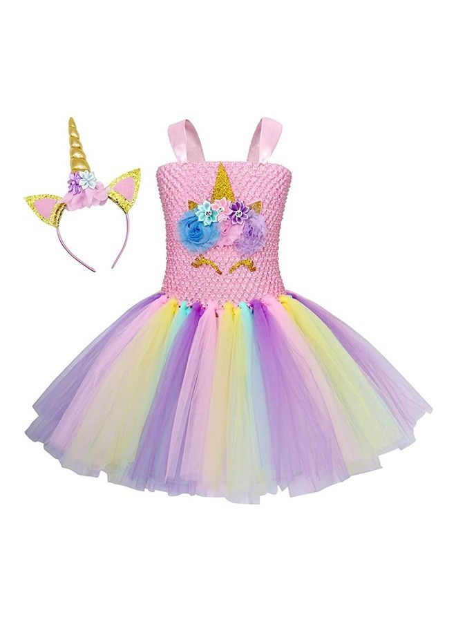 XiuWoo Princess Cosplay Costume With Unicorn Headband 90cm - Image 1