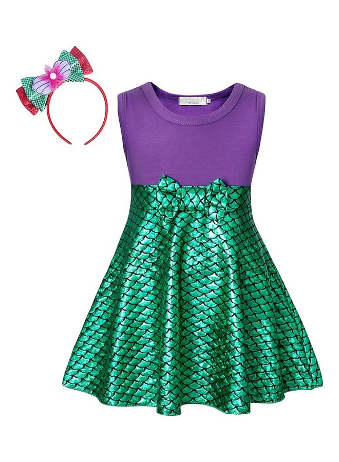 XiuWoo Princess Party Costume with Headband 100cm - Image 1