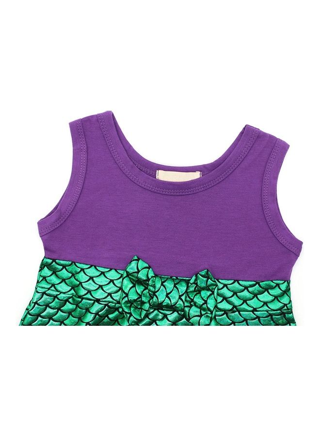 XiuWoo Princess Party Costume with Headband 100cm - Image 4