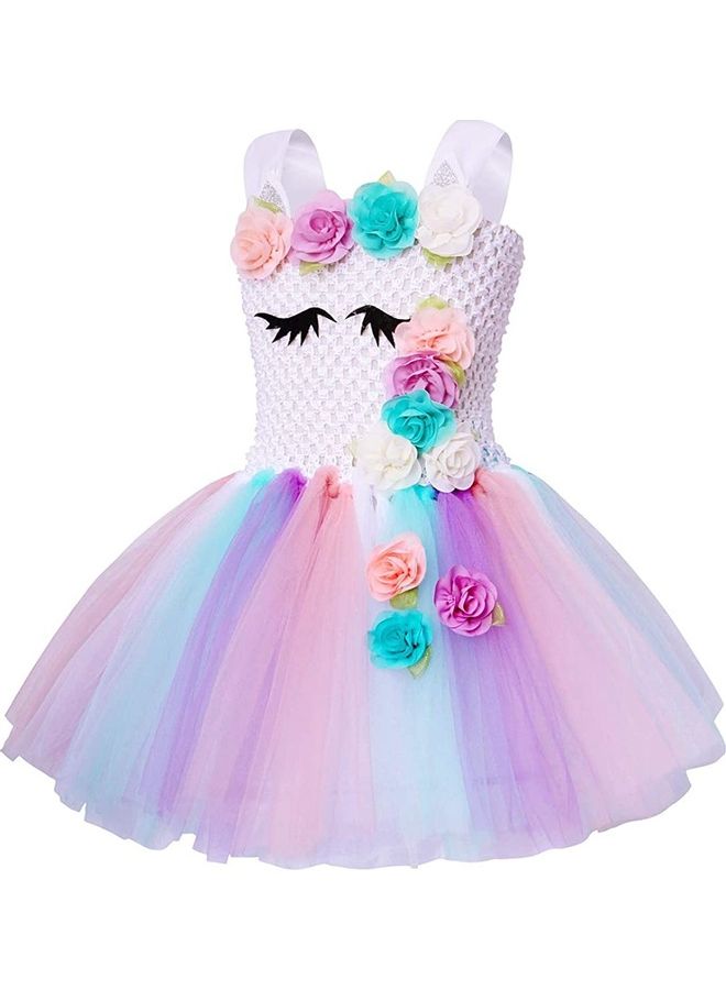 XiuWoo Princess Cosplay Costume With Unicorn Headband 140cm - Image 2
