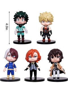 آيسانك "مجموعة مجسمات شخصيات الأكشن من مسلسل "My Hero Academia" لتزيين الكيك من 5 قطع"  - Image 3
