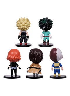 آيسانك "مجموعة مجسمات شخصيات الأكشن من مسلسل "My Hero Academia" لتزيين الكيك من 5 قطع"  - Image 4