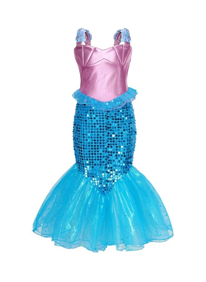XiuWoo Mermaid Costume with Jewellery Set 130cm - Image 2