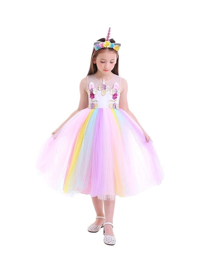 XiuWoo Princess Party Dress With Headband 120cm - Image 1