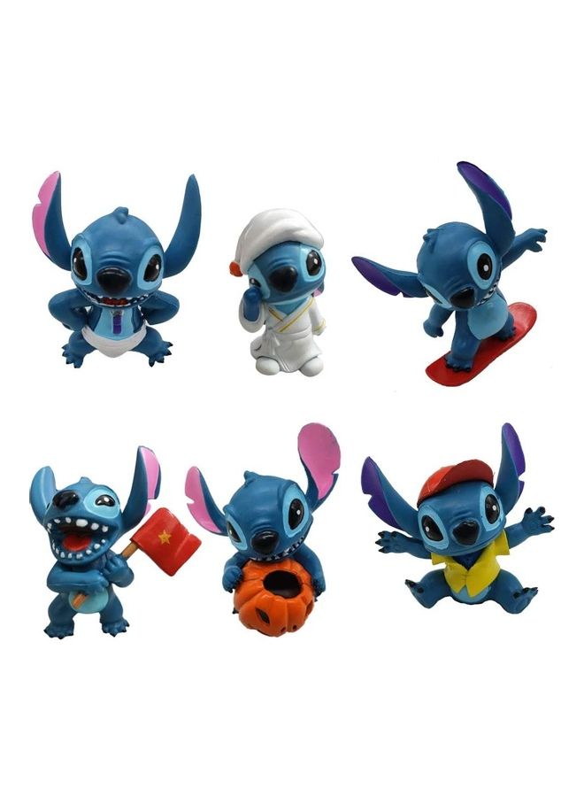 آيسانك طقم ألعاب ليلو ستيتش لتزيين الكيك مكون من 6 قطع - Image 1