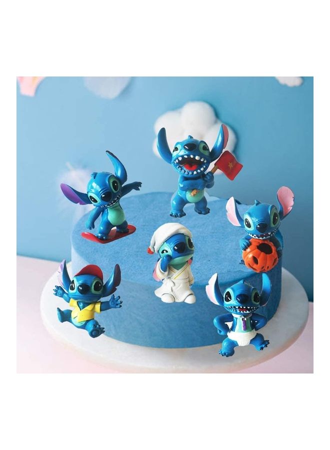 آيسانك طقم ألعاب ليلو ستيتش لتزيين الكيك مكون من 6 قطع - Image 2