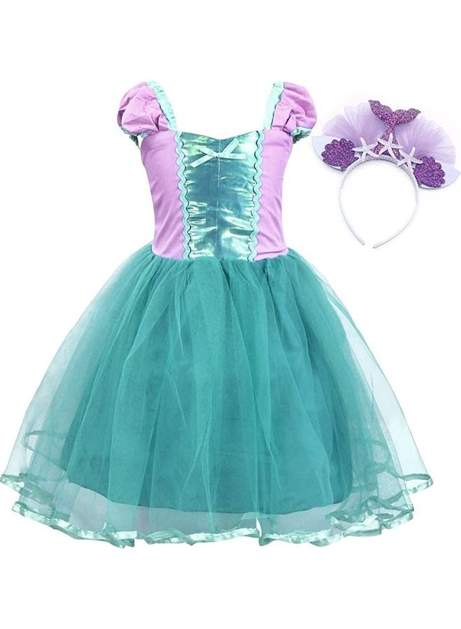 XiuWoo Princess Party Costume with Hairband 100cm - Image 1