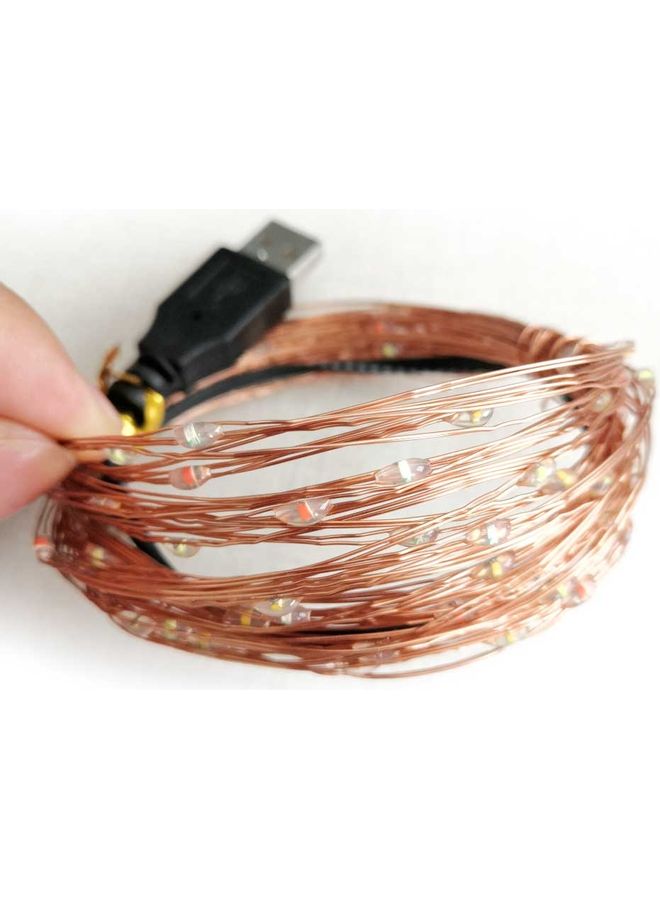 USB Copper String LED Decorative Lamp Blue 8 x 2 x 8cm  - Image 4