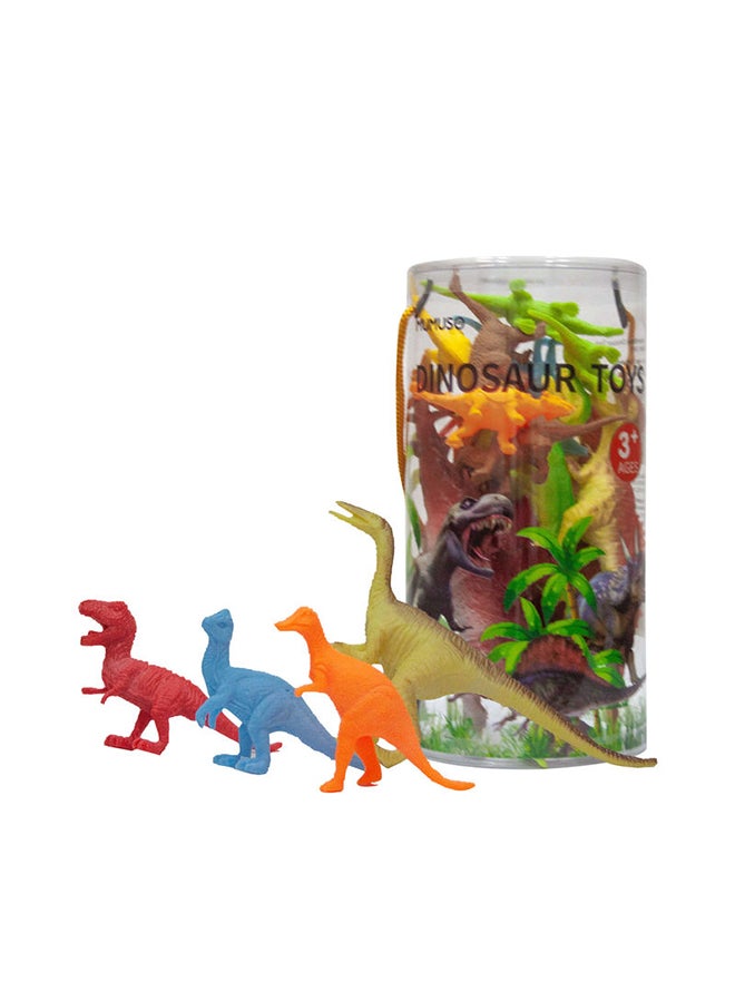17-Piece Realistic Looking Dinosaur Toy Set With Storage Box