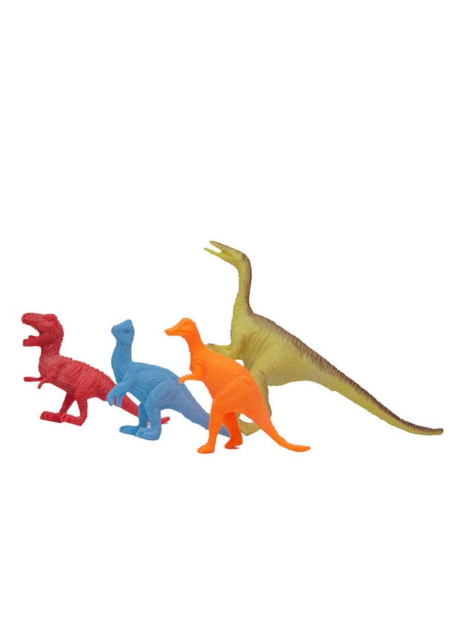 17-Piece Realistic Looking Dinosaur Toy Set With Storage Box
