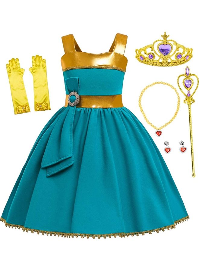 XiuWoo Princess Party Dress with Jewellery Set 120cm - Image 1