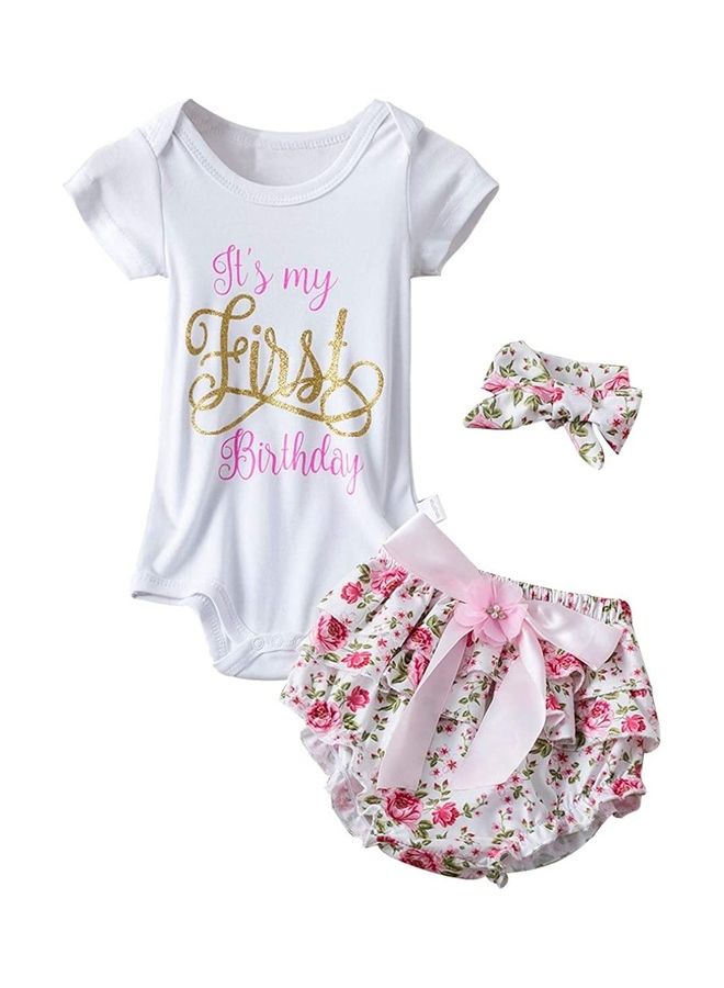 XiuWoo 2-Piece Princess Brithday Costume with Headband 80cm - Image 1