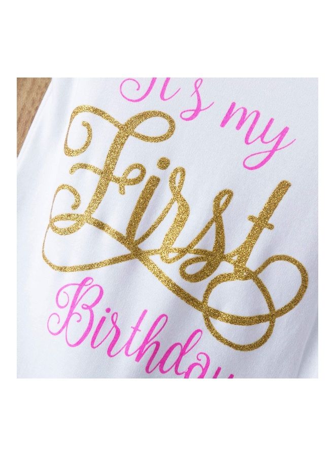 XiuWoo 2-Piece Princess Brithday Costume with Headband 80cm - Image 5