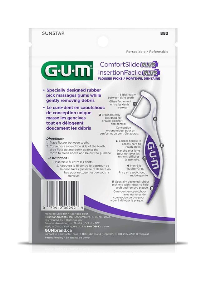 Gum Comfort Slide Plus Flosser Picks - 60 Pieces - Image 2