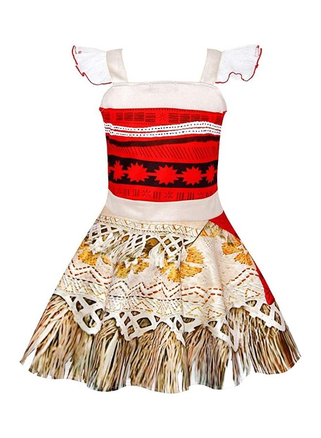 XiuWoo 2-Piece Princess Costume with Necklace and Head Flower 80cm - Image 3