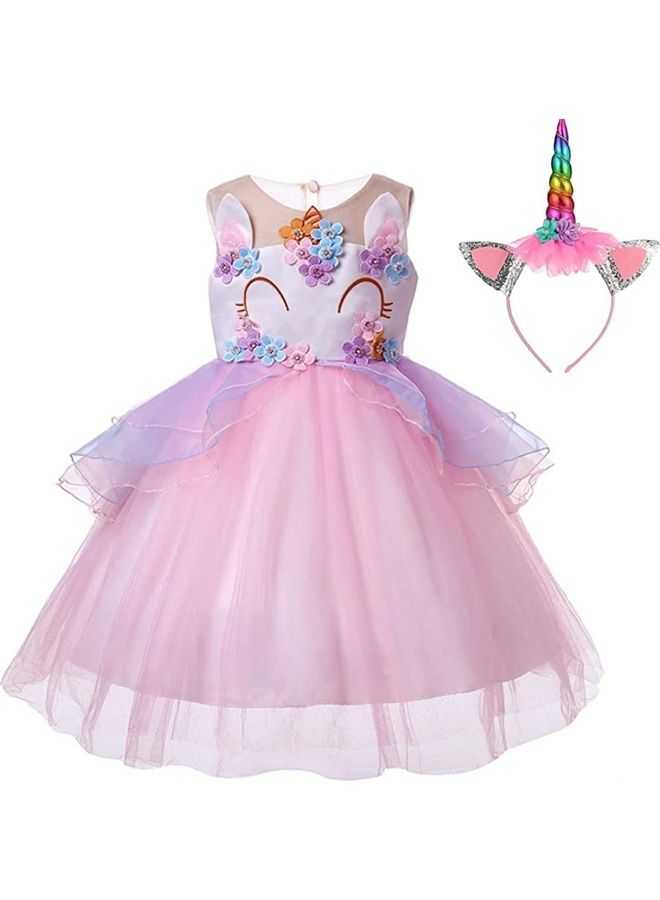 XiuWoo Princess Cosplay Costume with Hairband 130cm