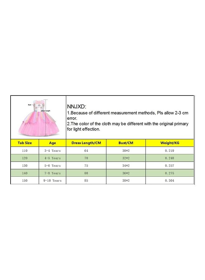 XiuWoo Princess Party Dress With Headband 120cm - Image 5
