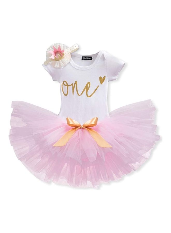 XiuWoo Princess Party Dress With Headband 80cm - Image 1