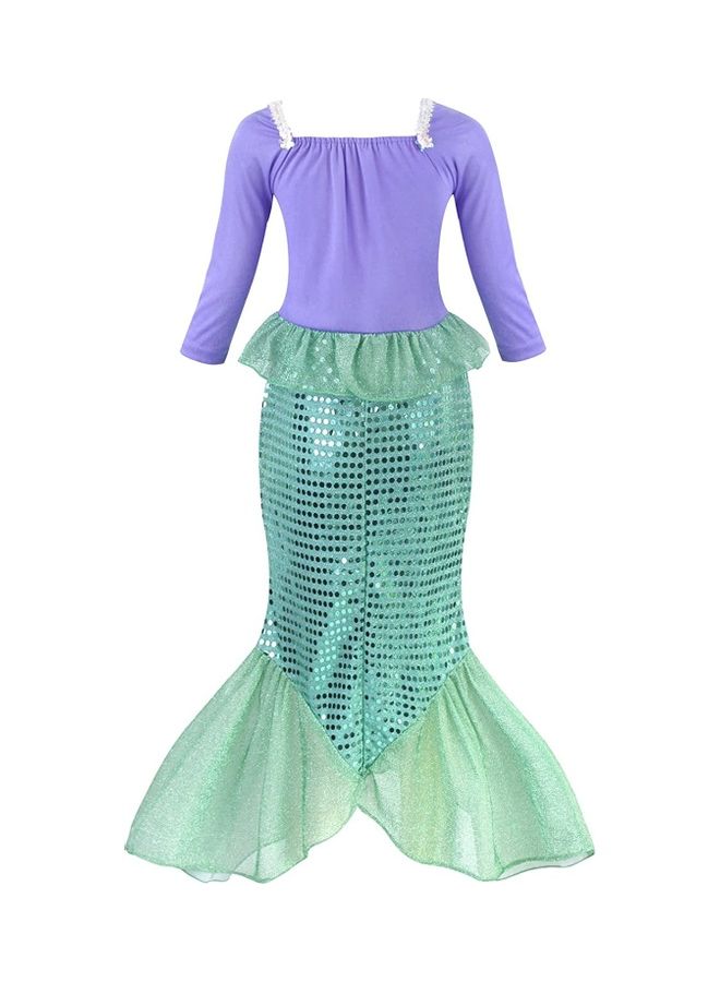 XiuWoo Mermaid Costume with Jewellery Set 130cm - Image 3