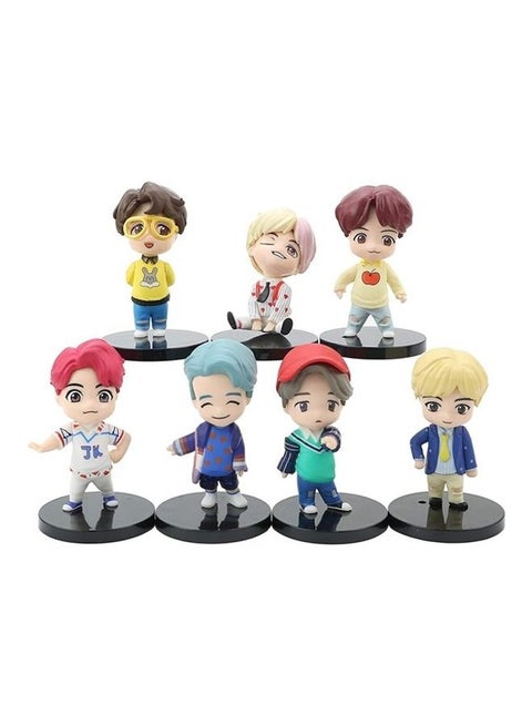 7-Piece BTS Inspired Mini Idol Figures 6cm