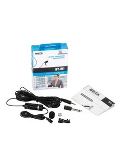 Omnidirectional Lavalier Condenser Recording Microphone BY-M1 Black/Silver