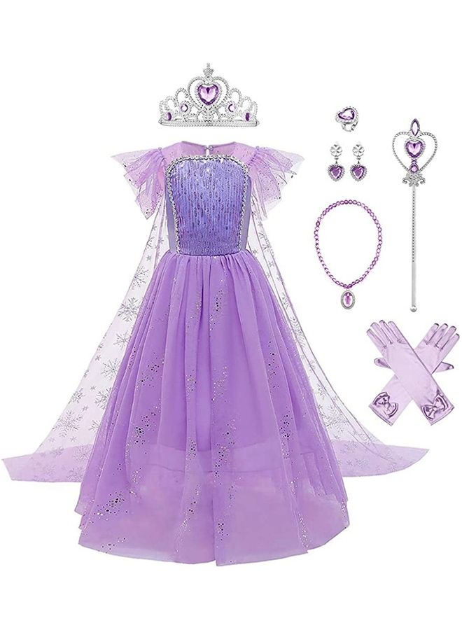 شو وو طقم زي تنكري لأميرة مع مجموعة مجوهرات 120سم - Image 1