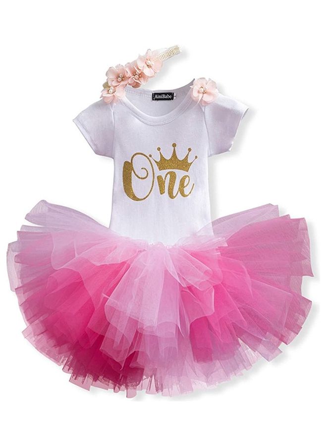XiuWoo Princess Party Dress With Headband 80cm - Image 1