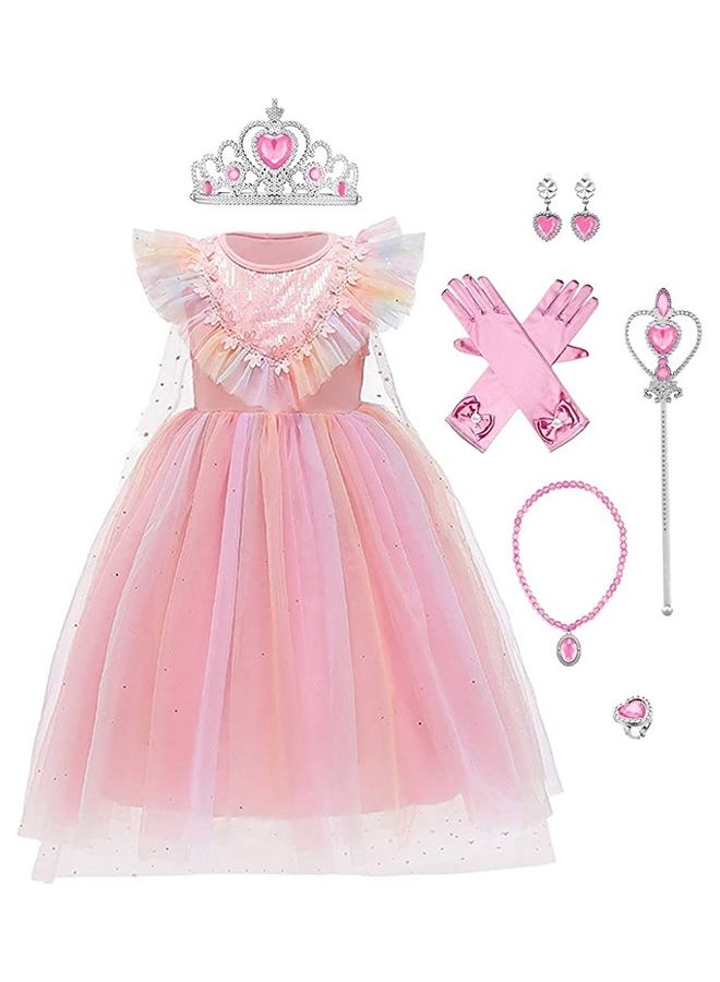 XiuWoo Princess Costume With Jewellery Set 130cm - Image 1