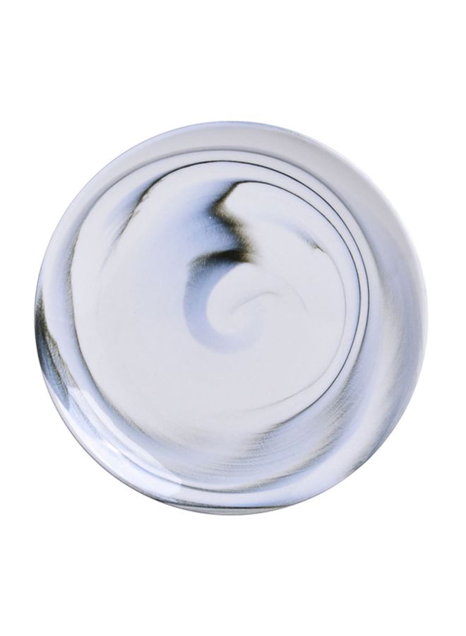 Sharpdo Gilded Shallow Dinner Plate White/Blue/Black 10inch - Image 3