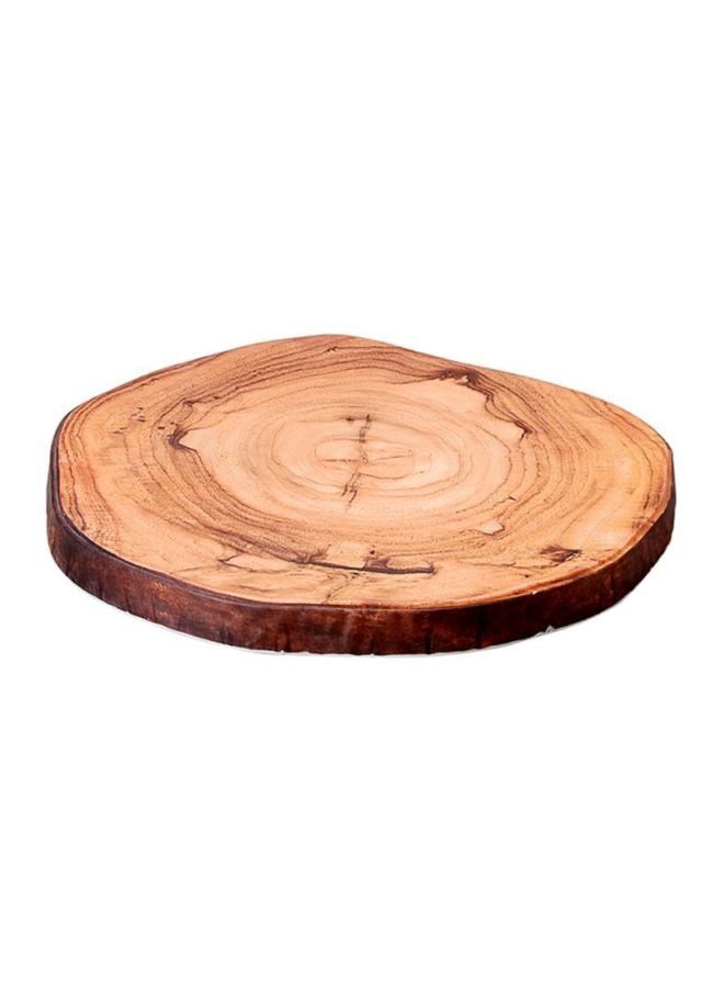 Round Melamine Platter Brown 8.5x2.5inch