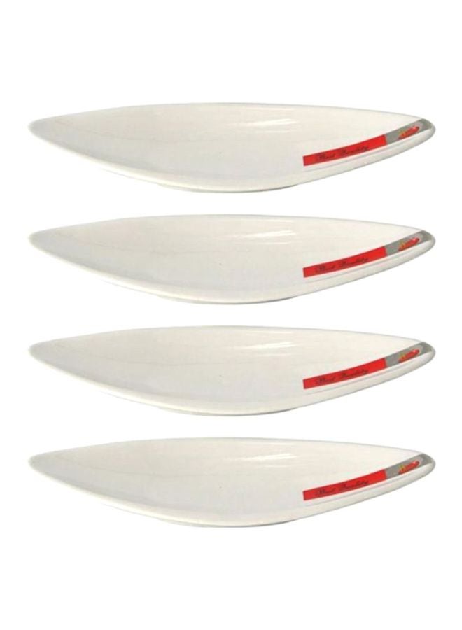 Dove 4-Piece Serve Plate Set White 10inch - Image 1