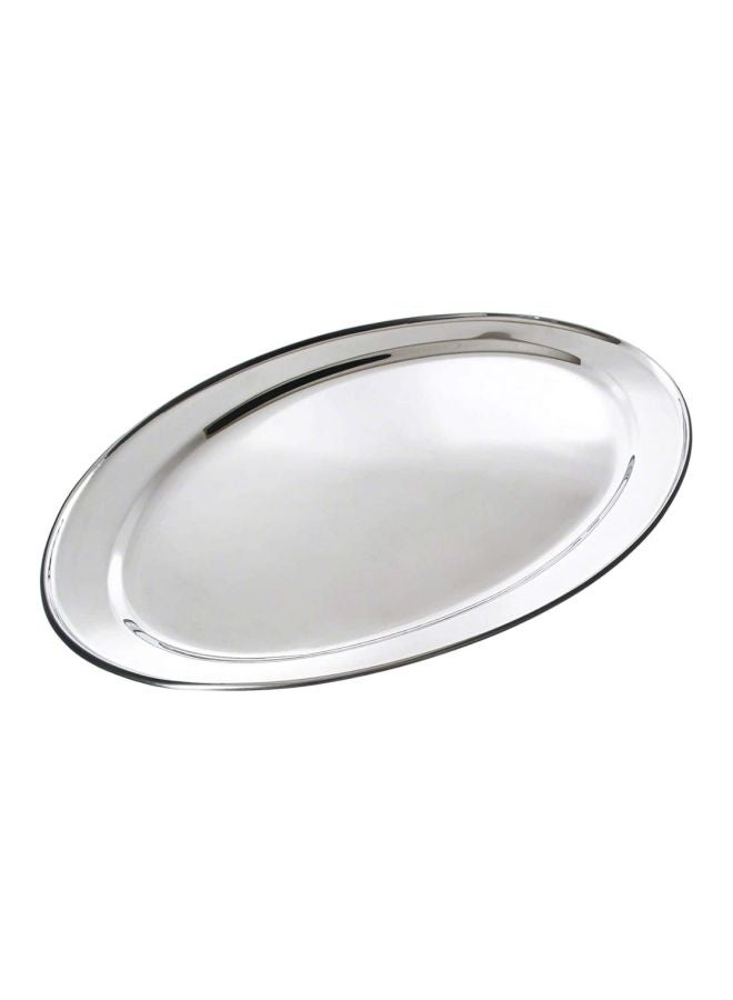 RAJ Oval Tray Silver 40cm 
