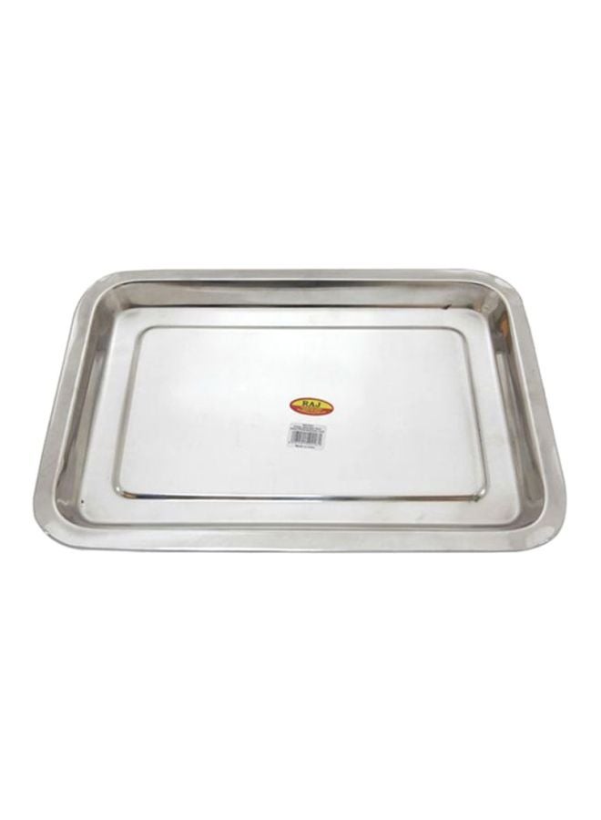 RAJ Serving Tray Silver 42x2.5x29cm 