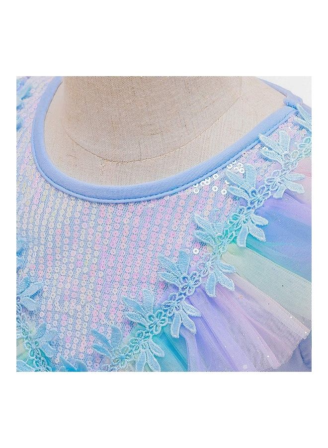 XiuWoo Princess Party Costume with Jewellery Set 110cm - Image 3