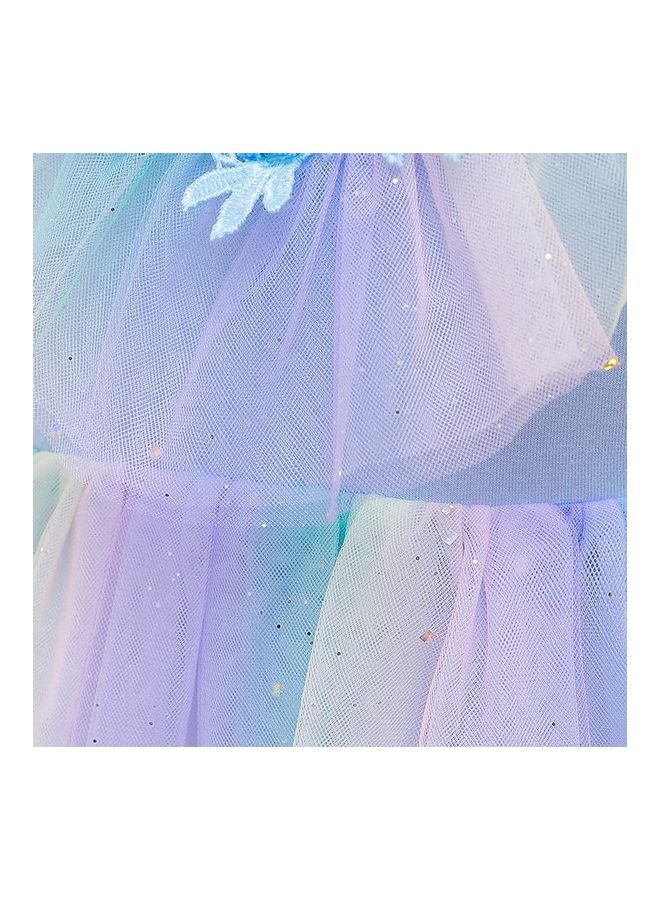 XiuWoo Princess Party Costume with Jewellery Set 110cm - Image 5