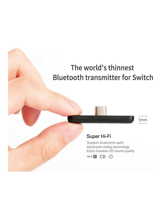 Gulikit Route Air Switch Bluetooth Audio Transmitter With APTX Low Latency Black