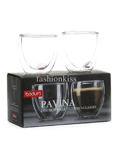 bodum 2-Piece Pavina Double Walled Glass Set Clear  - Image 3