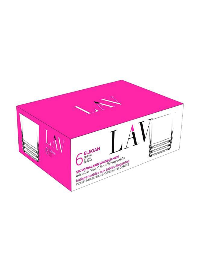 LAV 6-Piece Elegan Glass Set Clear - Image 3
