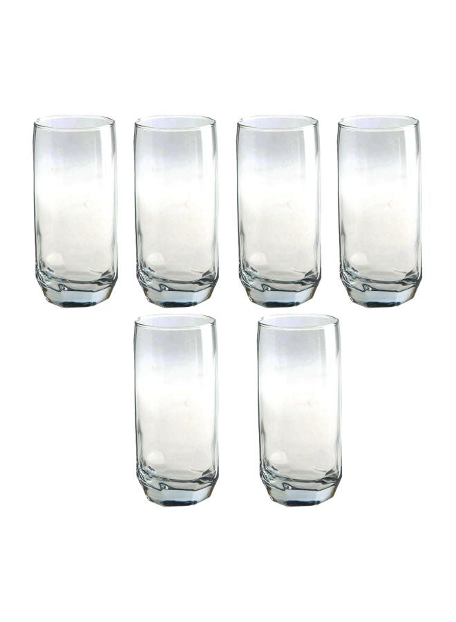 LAV 6-Piece Diamond Glass Set Clear - Image 1